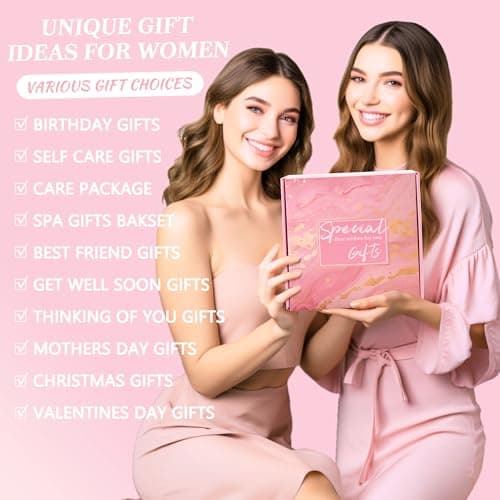 Happy Birthday Gifts for Women, Christmas Valentines Anniversary Birthday Self Care Gifts Basket Set for Women Girlfriend Her Friend Sister Wife Daughter Friend Grandma Skin Care Kit Ideal Gifts