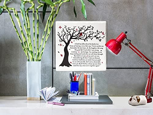 A Limb Has Fallen from The Family Tree Sympathy Plaque with Wooden Stand In loving memory of loved Wall Decor Table Decor Bereavement Condolences Gifts