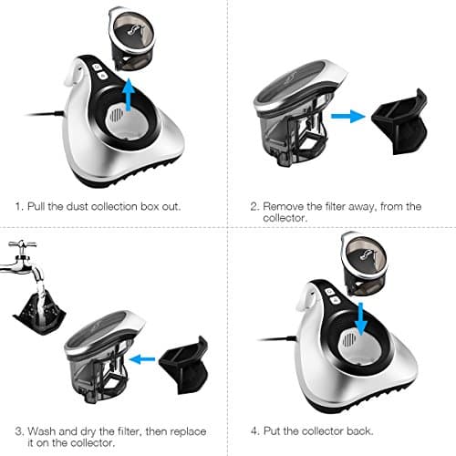 Housmile Bed Vacuum Cleaner Special-Purpose Mattress Vacuum Cleaner with Powerful Suction Upgraded Handheld UV Vacuum Effective Cleaning Bed Sheet, Pillow, Quilt, Sofa, Blanket, Carpet