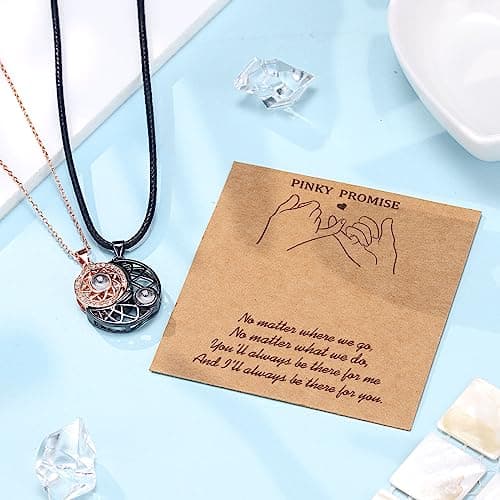 UPROMI Couple Necklace for Boyfriend/Girlfriend/Husband/Man/Soulmate, Anniversary Christmas Birthday Wedding Gifts for Him Her