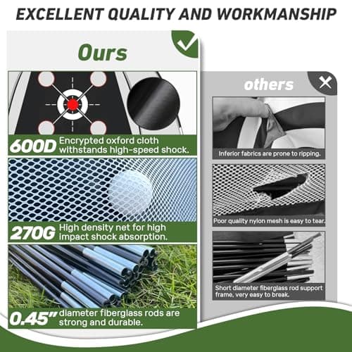 Golf Net with Practice Mat,Golf Hitting Aid Nets 10x7FT for Backyard Driving Chipping Training Swing with Target Mat Balls for Outdoor Indoor，Gifts for Men Dad Him and Golfer