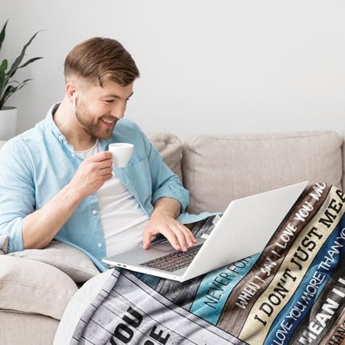 Gifts for Boyfriend/Husband, Boyfriend Birthday Gifts, I Love You Gifts for Him, Wedding Anniversary Birthday Gift for Men, 1 Year Anniversary Romantic Gift for Boyfriends, to My Man Blanket 60"X50"