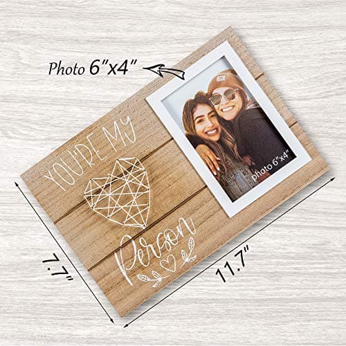 You're My Person Best Friends Picture Frame - Friend Birthday Gift for Women, BFF, Bestfriend, Besties - Long Distance Friendship for Soul Sisters, Big Sis - 4x6 Inches Cute Photo