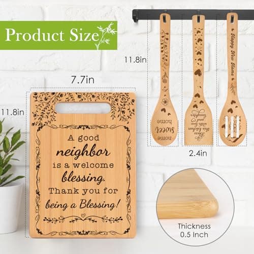 Neighbors Christmas Gifts Best Neighbor Ever Gift New Housewarming Ideas for Moving Away Neighbor Birthday Christmas Appreciation Gift for New Neighbor Cutting Boards for the Kitchen
