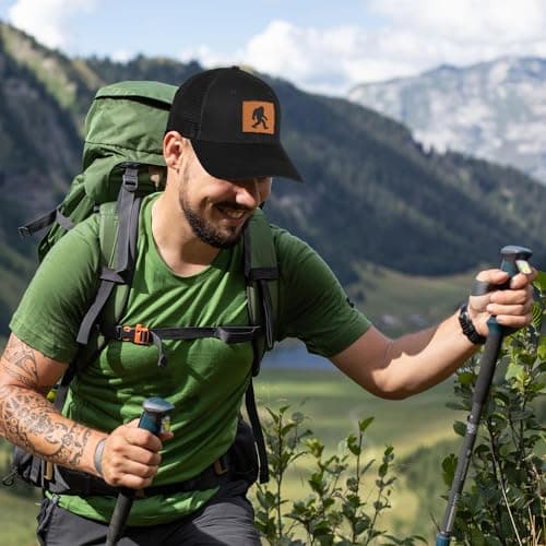 Ozrhuve Men's Hat Gifts for Dad Husband Grandpa Father's Day Christmas Birthday Gift Trucker Hat Leather Pattern Baseball Cap