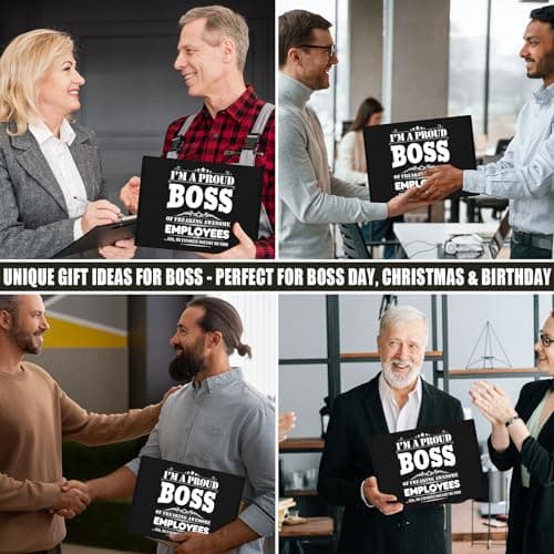 15 Pcs Boss Day Gifts for Men Whiskey Glass Set, Best Boss Ever Gifts with 11 Oz Whisky Glass Coaster Stones Socks Crystal Plaque Spiral Notebook Keychain, Bosses Inspirational Gift from Employees