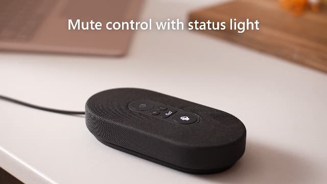 Microsoft Modern USB-C Speaker, Certified for Microsoft Teams, 2- Way Compact Stereo Speaker, Call Controls, Noise Reducing Microphone. Wired USB-C Connection,Black