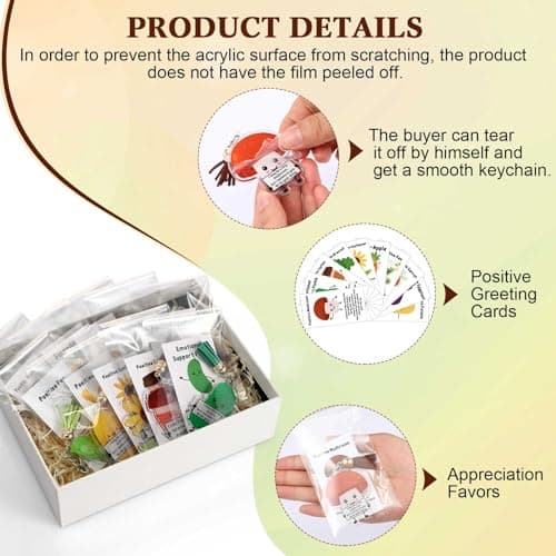 Positive Support Keychains Appreciation Gifts for Coworkers Employee Christmas Thanksgiving Funny Positive Gifts