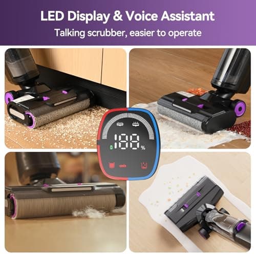 Twotoo Wet Dry Vacuum Cleaner 16,000Pa,45Mins Runtime Cleaning Area 2,600 ft²,Cordless Vacuum Cleaner, Cordless Vacuum and Mop All in One,for Hard Floors Sticky Messes and Pet Hair,W15 Set