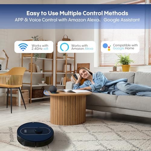 Robot Vacuum and Mop with Self-Empty Base: 5000Pa Suction, LiDAR Navigation, Smart Obstacle Avoidance, Home Mapping, No-Go Zone, 60-Day Hands-Free, Idear for Homes with Pets, Carpet & Hard Floors
