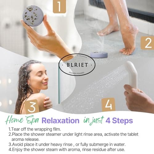 Shower Steamers Aromatherapy BLRIET 8 Pack Gifts for Women, Birthday Christmas White Elephant Gifts Stocking Stuffers for Adults Her Mom Him Home Spa Gym Natural Essential Oil Self Care Relaxation