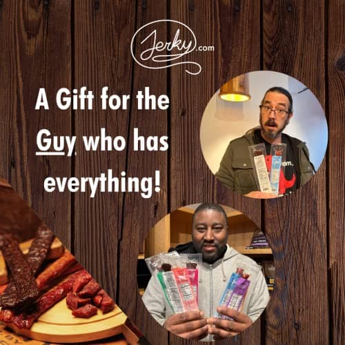 Jerky.com Jerky.com Exotic Meat Sticks Gift Bag | Wild Game Jerky Sampler with Venison, Elk & Wild Boar | 12pc High Protein Meat Snacks Variety Pack | Unique Gift Basket for Men, Dad, Hunters, Outdoorsmen