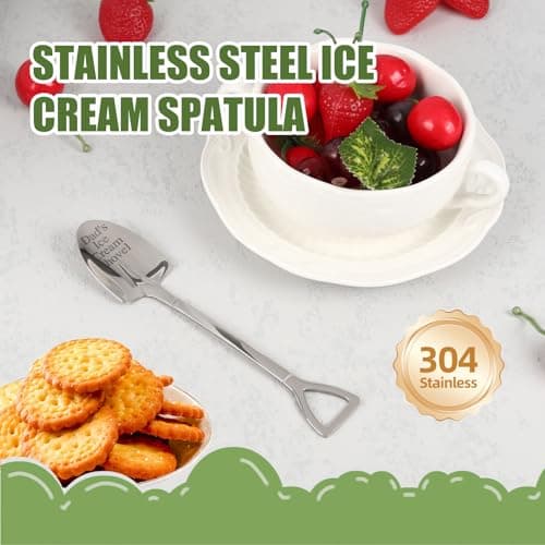 Christmas Gifts for Dad - Funny Stainless Steel Ice Cream Shovel Spoon, Son and Daughter Give Birthday Gifts to Dad Father's Day Gift Thanksgiving Gifts - cute and practical