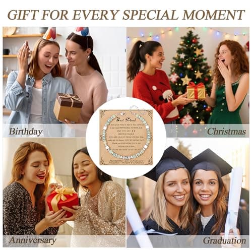 𝗚𝗶𝗳𝘁𝘀 𝗳𝗼𝗿 𝗪𝗼𝗺𝗲𝗻 𝗠𝗼𝗼𝗻𝘀𝘁𝗼𝗻𝗲 𝗕𝗿𝗮𝗰𝗲𝗹𝗲𝘁 Amazonite Colorful Imperial Jasper Stainless Steel Beads Bracelets, Graduation Mothers Day Christmas Birthday Gifts for Her Women