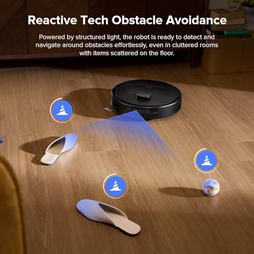 roborock QV 35S Robot Vacuum and Mop, All-in-one Vacuum Cleaner, 10,000Pa Powerful Suction, Self Emptying & Refilling, Self Mop Washing & Air Drying, Anti-Tangle Brushes for Home, Pet Hairs, Black