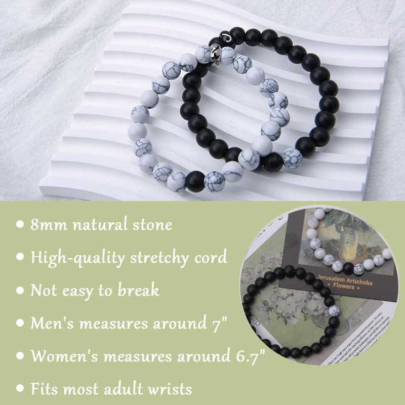 Matching Bracelet for Couples Anniversary Birthday Gifts for Husband Boyfriend Girlfriend Christmas Gifts for Women Men