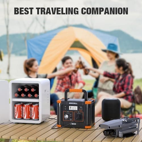 Portable Power Station 300W (Peak 600W), GRECELL 230.88Wh Solar Generator with 60W USB-C PD Output, 110V Pure Sine Wave AC Outlet Backup Lithium Battery for Outdoors Camping Travel Home Blackout
