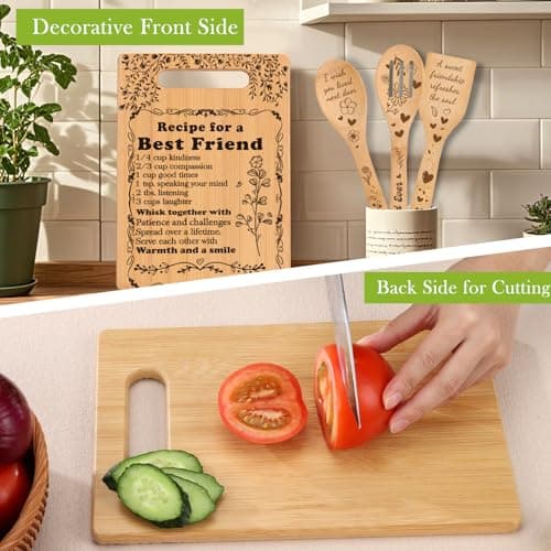 Friend Birthday Gifts for Women Friendship Best Friends Christmas Unique Gifts Ideas for BFF Bestie Soul Sister Bestie Gifts for Woman Female Bestfriend BFF Gifts Friend Forever Cutting Boards Set