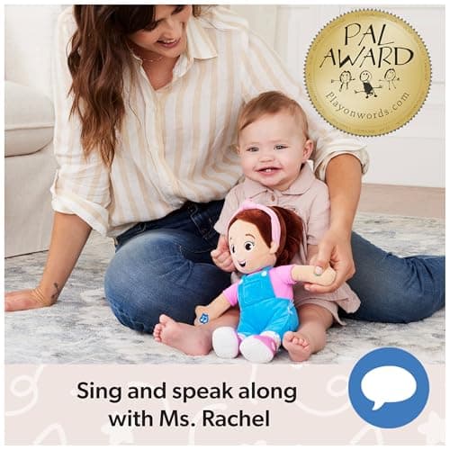Ms. Rachel Speak & Sing Doll 16” Tall Interactive Toy with 4 Songs & 16+ Phrases, Toddler Toys for Girls & Boys Ages 6 Months to 3+ Years