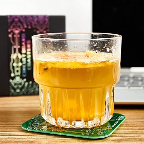 Coasters for Drinks in PCB-Design Black Coasters Decor with Immersion Gold Circuit Board Coaster for Coffee Table Gamer Bar Office Cute Stuff for Boyfriend Geeky Engineer Dad Men (2 x Black/Pack)