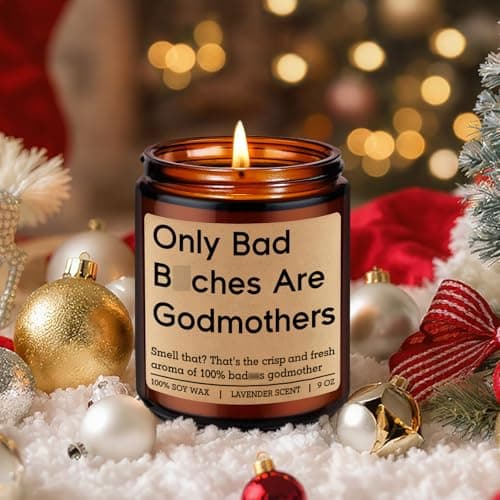 Fairy's Gift Candles, Godmother Gifts, God Mother Proposal Gifts for Women Best Friends, Godparent Day Christmas Godmother Proposal, Godmom Presents, Funny God Mom Presents for Her Bestie Sister Aunt