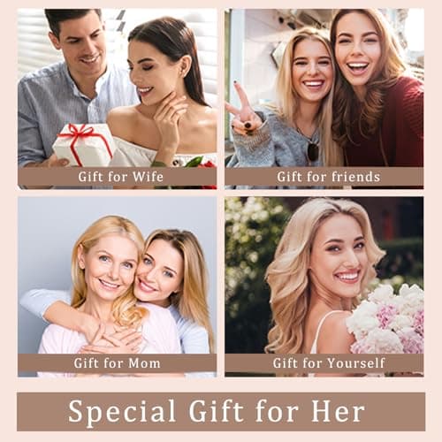 Preserved Red Rose Gift Box with Heart Necklace Eternal Real Rose Dainty Love Pendant Romantic Gift for Women on Anniversary, Birthday, Valentine’s Day