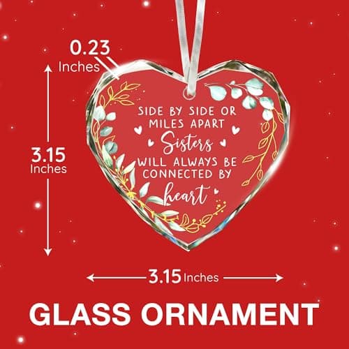 Gifts for Sister - Special 2025 Sister Ornaments for Christmas Tree Decoration, Perfect Sisters Gifts for Women, Unique Sisters Gift from Sister, Decorative Ornaments for Christmas Tree