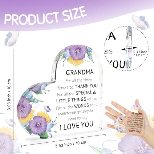 Gifts for Grandma, Grandma Gift Ideas Acrylic Desk Decor, Grandma Birthday Gifts,Cool Presents for Grandma, Thanksgiving Gifts Grandma Christmas Gifts Mothers Day