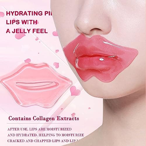 30 Pairs Lip Masks & Eye Masks,24K Gold Gel Crystal Collagen Eye Patches for Puffy Eyes,Effectively Nourishes,Moisturizing& Reducing Dark Circle Eye Bags,Birthday Gifts for Women,Christmas Gifts