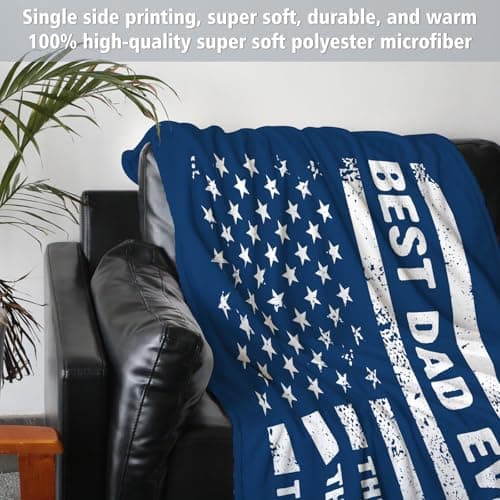 Craftique Birthday Gifts for Dad- American Flag Blanket with The Man The Myth The Legend- Dad Birthday Gift, Soft Blanket Throw for Bed Sofa Napping Camping, 60”×50”