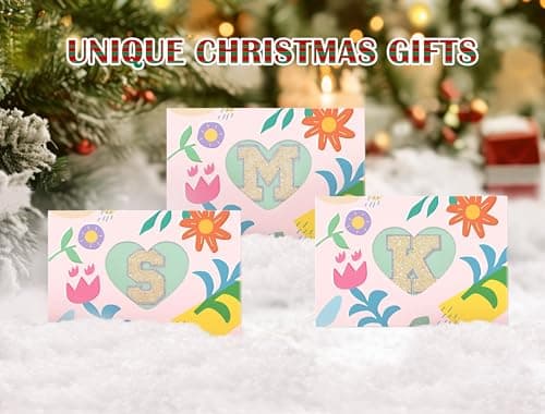 COSHAYSOO Green Belt Bag Crossbody Initial Fanny Pack Preppy Trendy Stuff for Teen Flower Girls 5 6 7 8 9 10 Year Old Personalized Cute Wedding Party Bridesmaid Birthday Easter Gift Letter M