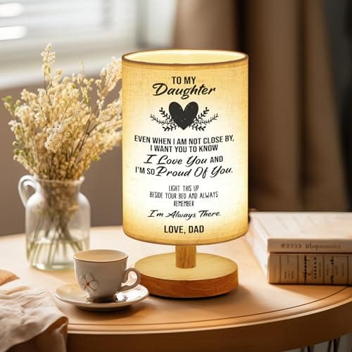 WSYEAR Birthday Gifts for Daughter from Dad,to My Daughter Gifts from Dad- Table Lamp Best Father Daughter Graduation Gifts for Grown Daughter