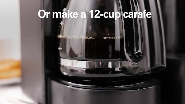 Hamilton Beach FlexBrew Trio 2-Way Coffee Maker, Compatible with K-Cup Pods or Grounds, Combo, Single Serve & Full 12c Pot, Black - Fast Brewing (49902)