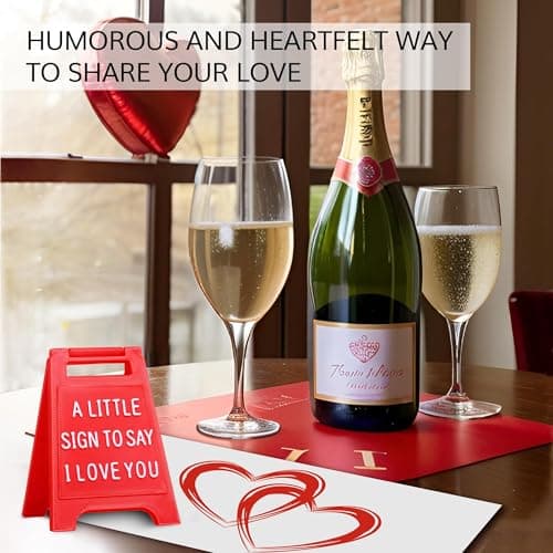 Mini Sign Valentine's Decoration Anniversary Present - Romantic I Love You Sign - Fun Boyfriend - Cute Birthday, Christmas, Wedding Gift for Girlfriend, Wife, Fiancee