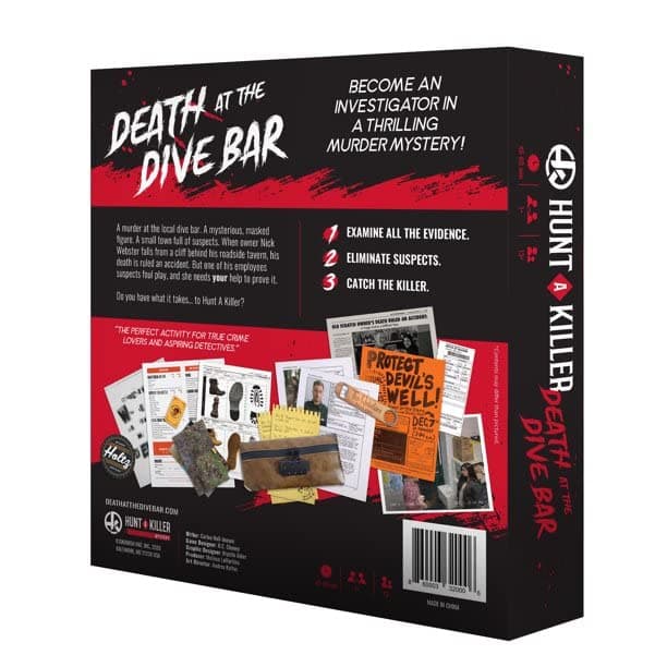 Hunt A Killer: Death At The Dive Bar, Solve a Murder at Old Scratch Tavern, Immersive Murder Mystery Game, Play Detective in Unsolved Mysteries, Great Gift For True Crime Fans, Designed for Ages 14+