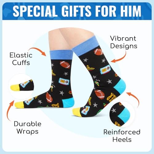 HAPPYPOP Novelty Family Gifts - Gifts For Son Uncle Brother Grandson Nephew, Funny Men Socks