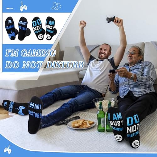 Nucinzua Birthday Gifts For Men,Do Not Disturb Im Gaming Socks for Men,Gamer,Teen Boys Gifts,Christmas Stocking Stuffers