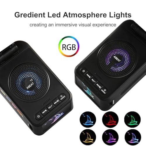 Gifts for Men Women, Cell Phone Stand with Bluetooth Speaker Led Light, Unique Gifts for Dad Him Husband Boyfriend, Cool Gadget Compatible with iPhone/Android, Ideal Gifts for Christmas