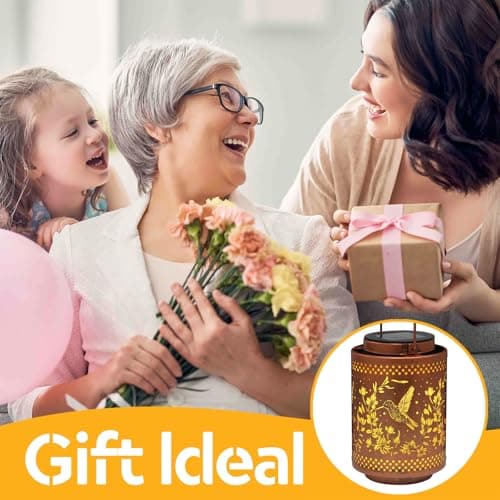 Hummingbird Solar Lanterns Garden Decor Birthday Gifts for Women Mon Grandma Metal Hanging Solar Lights Waterproof Outdoor Decoration for Outside LED Lanterns for Yard Patio Lawn Pathway Landscape