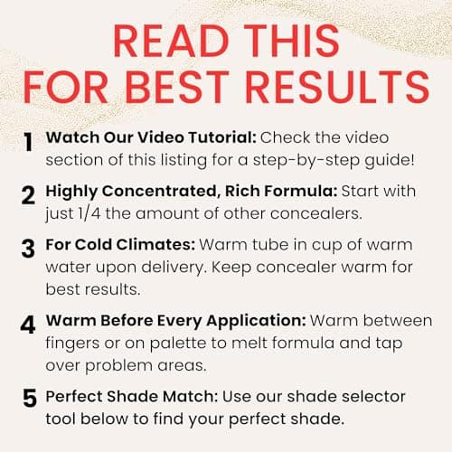 Fièra Luxury Concealer & Foundation with Anti-Aging Ingredients - Full Coverage for Dark Circles, Wrinkles, Fine Lines, and Spots, All-Day Wear For Mature Skin - Light, 0.5 FL. OZ. / 15 ML