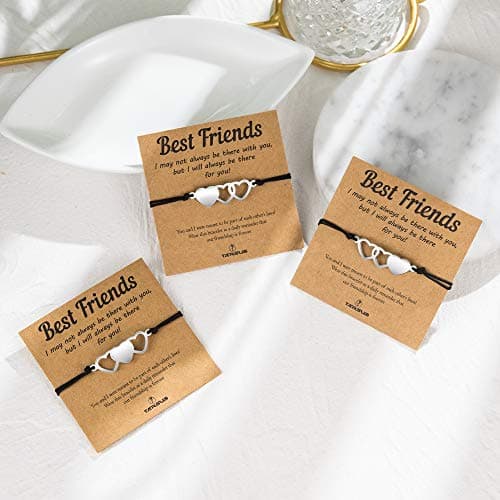 Tarsus 2/3/4/5/6 Pcs Best Friend Bracelets Bff Matching Heart Bracelet Best Friend Friendship Gifts for Women Friends Girls Teen