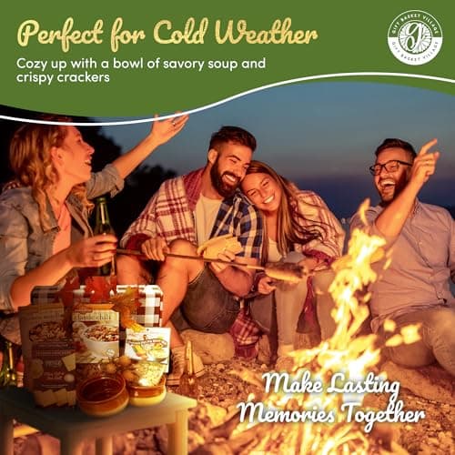Gift Basket Village Soup Gift Basket – Dried Soup Mixes Variety, Instant Soup Packets, Crackers & Bowls, Soup Gift Baskets for Adults, Comfort Food Box for Cold & Warm Season - Medium