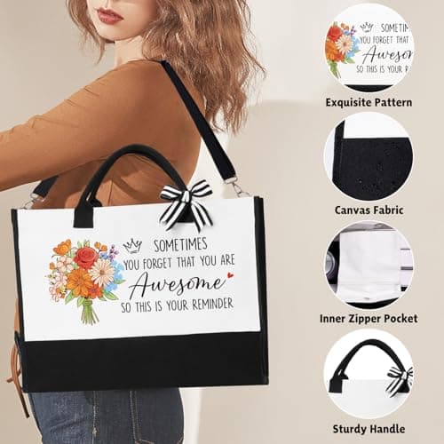 Thank You Gifts for Women, Employee Appreciation Gifts for Coworkers Teacher Nurse Boss Mom Farewell Retirement Thank You Gift Box, Canvas Tote Bag Tumbler Gratitude Gift Baskets