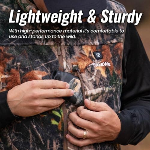 TIDEWE Hunting Rangefinder with Rechargeable Battery, 700/1000Y Camo Laser Range Finder 6X Magnification, Distance/Angle/Speed/Scan Multi Functional Water-Resistant Rangefinder with Case