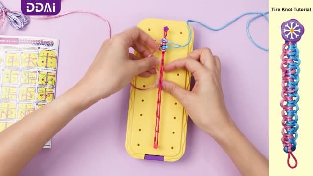 DDAI Arts and Crafts for Kids Age 8-12 Friendship Bracelet Making Kit for Girls - Best Birthday Gifts Ideas for Girl 7 9 10 11 Year Old - Popular Bracelets String Maker Toys Set