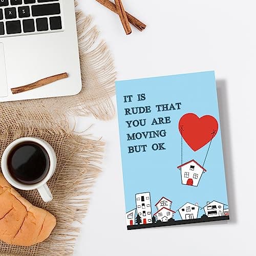 Spercy Funny Moving Card, Congrats New House Card, Housewarming Card, Going Away Gift, Funny Card for Neighbor, It's Rude That You're Moving But OK