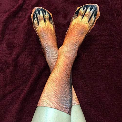 NDLBS Funny Christmas Gifts Novelty 3D Animal Paw Socks Stocking Stuffers for Adult Women Men Teens Gag White Elephant Gifts