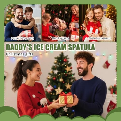 Christmas Gifts for Dad - Funny Stainless Steel Ice Cream Shovel Spoon, Son and Daughter Give Birthday Gifts to Dad Father's Day Gift Thanksgiving Gifts - cute and practical