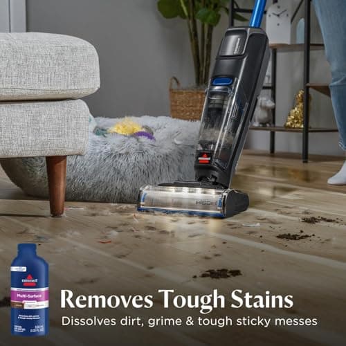 Bissell Crosswave Cordless Plus, Wet Dy Vacuum w/FurFinder Headlights + Super Concentrate Multi Surface Formula for Sealed Hard Surfaces and Area Rugs