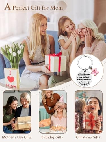 Mother's Day Mom Gifts,Daughter Son for Mom Birthday Christmas Meaningful Gifts,Unique Keepsakes Keychain